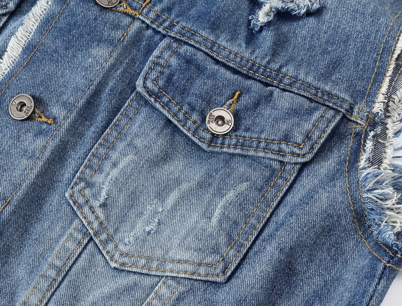 2022 Скъсано дънково яке Мъжка дънкова жилетка Хип-хоп Джинкови палта Жилетка Мъжко каубойско яке без ръкави Мъжки потник Плюс размер 5XL