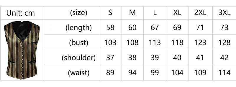 Мъжки ретро ренесансов викториански костюм, жилетка Мъжки стиймпънк готически средновековен раиран жилетка без ръкави Парти костюми за Хелоуин