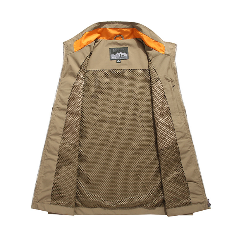 2023 Мъжка модна пролетна бързосъхнеща жилетка с яка за риболовна стойка Мъжка есенна жилетка за фотограф на открито Жилетка за планинарство Мъжки