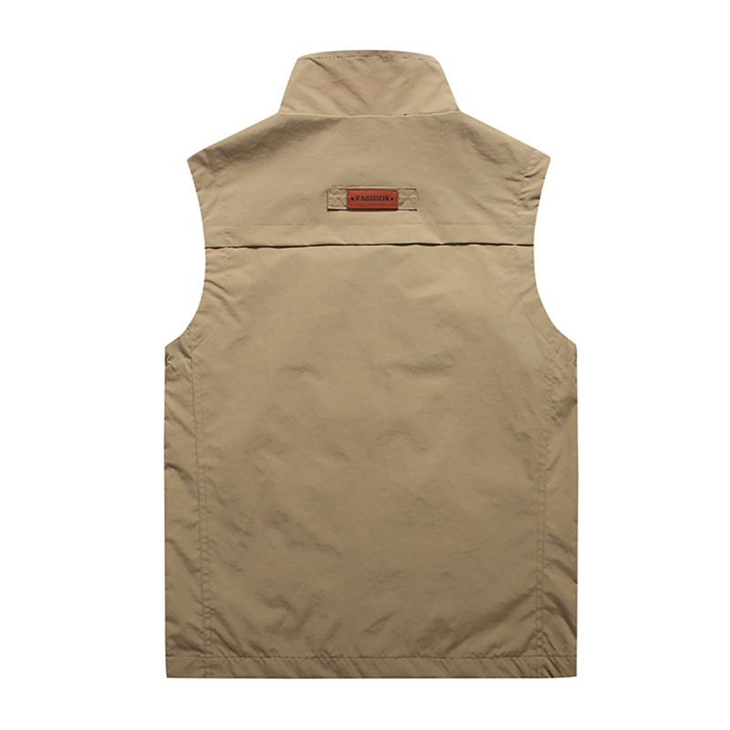 2023 Мъжка модна пролетна бързосъхнеща жилетка с яка за риболовна стойка Мъжка есенна жилетка за фотограф на открито Жилетка за планинарство Мъжки