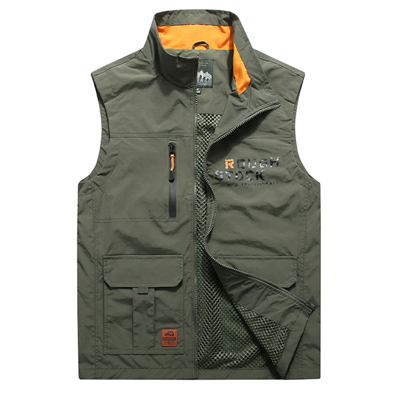 2023 Мъжка модна пролетна бързосъхнеща жилетка с яка за риболовна стойка Мъжка есенна жилетка за фотограф на открито Жилетка за планинарство Мъжки