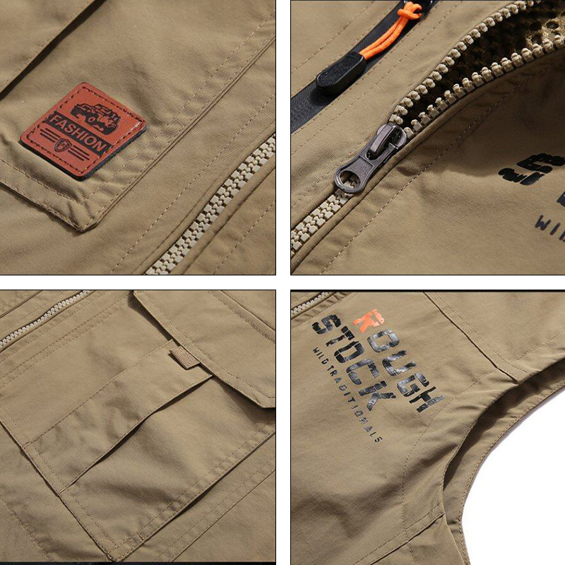 2023 Мъжка модна пролетна бързосъхнеща жилетка с яка за риболовна стойка Мъжка есенна жилетка за фотограф на открито Жилетка за планинарство Мъжки