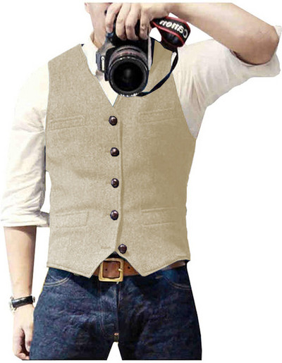 Плюс размер 5XL мъжка жилетка, яке, тънко прилепнала жилетка Ежедневно бизнес, професионално официално облекло, облекло, реколта, готически жилетки