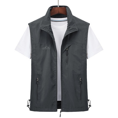 Summer New Men Tactical Hiking Ανδρικό Γιλέκο Ψαρέματος Φωτογράφος Ρεπόρτερ Γιλέκο Διχτυωτό Cargo Αμάνικο γιλέκο εργαλείου 6XL