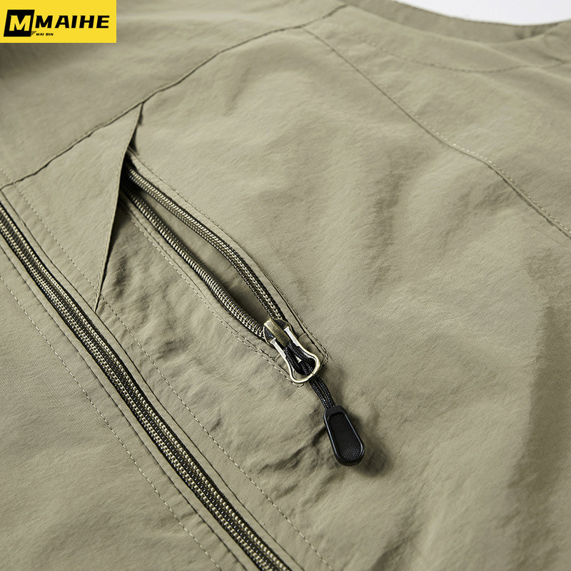 Лятна нова мъжка тактическа туристическа риболовна жилетка Мъжка фотографска репортерска жилетка Мрежеста карго яке без ръкави Жилетка с инструменти 6XL