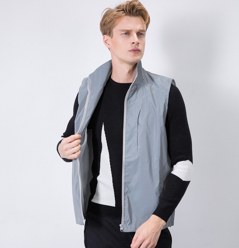 Пролет, есен, мъже, жени, хип-хоп, нощни отразяващи леки жилетки, ежедневни якета без ръкави, мъжки жилетка с голям размер, отразяваща жилетка