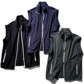 Мъжки тънък моден висок клас лек водоустойчив дишащ тънък двоен цип еластична яка ежедневна функционална жилетка