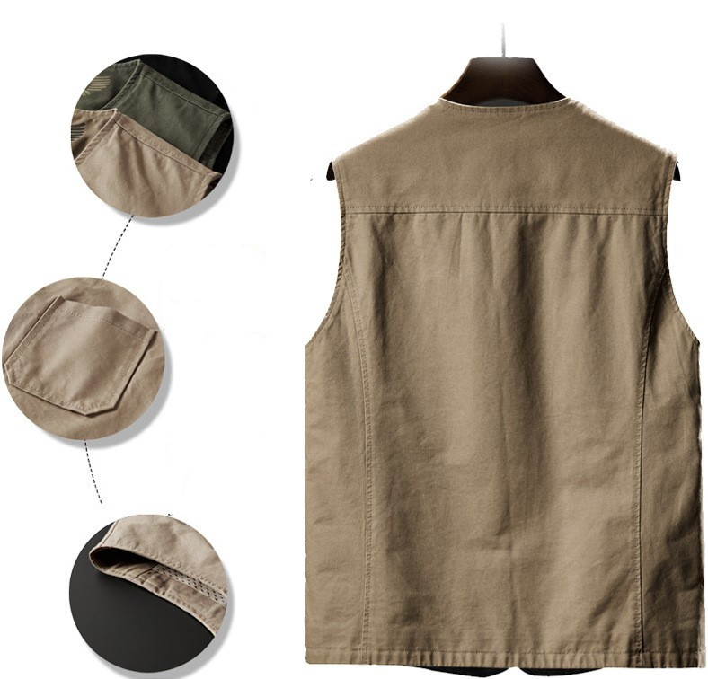 Лятна тактическа туристическа риболовна жилетка Мъжки джобове Фотографска жилетка Мрежеста карго яке без ръкави Многоджобна жилетка с инструменти M-8XL