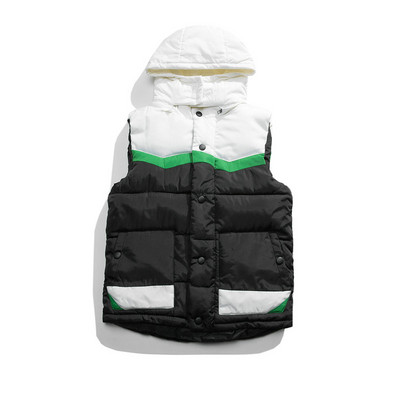 Корейска мода Мъжки жилетки без ръкави Есен Зима Мъжки жилетки Палта Мъже Жени Стойка яка Топли улични дрехи 5XL