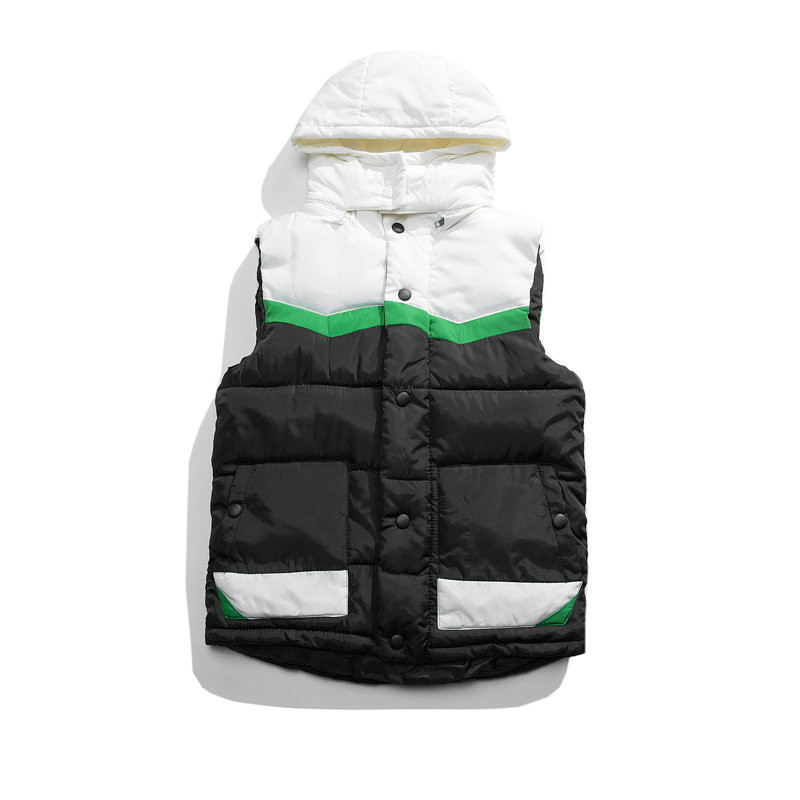 Корейска мода Мъжки жилетки без ръкави Есен Зима Мъжки жилетки Палта Мъже Жени Стойка яка Топли улични дрехи 5XL