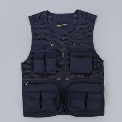 Ανδρικό γιλέκο Tactical Outdoor Webbed Gear Coat Summer Fishing Γιλέκο Ανδρικό εργαλείο πολλαπλών τσέπες Διχτυωτό Αμάνικο μπουφάν αρσενικό