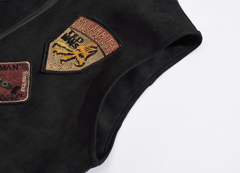 Kevad-sügis kuum uus 2023 must ühevärviline teksariidest vest meeste punkroki stiilis vest, mootorratta varrukateta jope suurus M-5XL