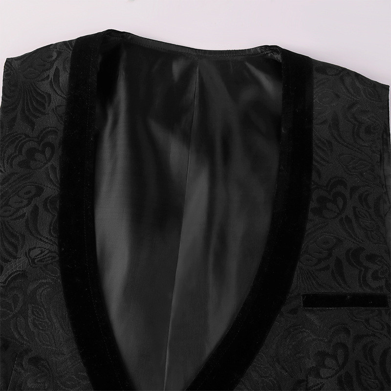 Мъжка жакардова жилетка без ръкави, средновековна дълбока V жилетка, пиратски вампир, косплей, готически стимпънк топ