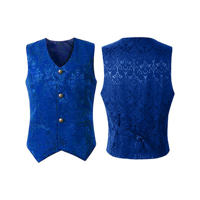 SISHION Medieval Retro Vintage Steampunk Men Vest VD1982 Jacquard Ropa Hombre Halloween Party Waistcoat Veste Homme