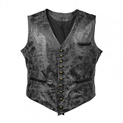Dropshipping!! Νέο ανδρικό γιλέκο Steampunk V λαιμόκοψη 2021 αμάνικο vintage ανοιξιάτικο γιλέκο για Cosplay