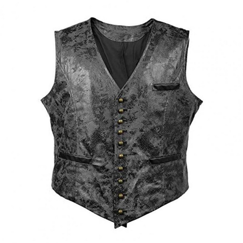 Dropshipping!!2021. aasta uus meeste vest Steampunk V kaelusega varrukateta vintage kevadvest Cosplay jaoks