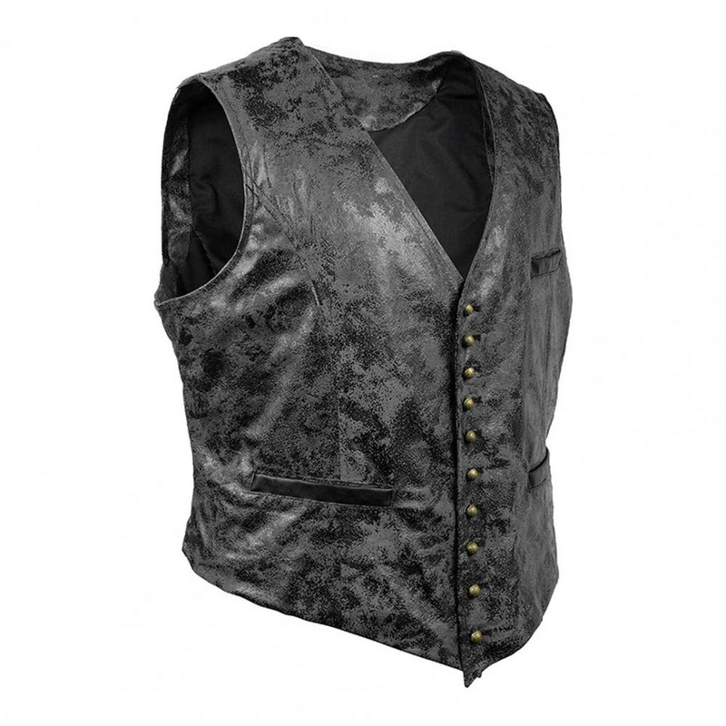 Dropshipping!!2021. aasta uus meeste vest Steampunk V kaelusega varrukateta vintage kevadvest Cosplay jaoks