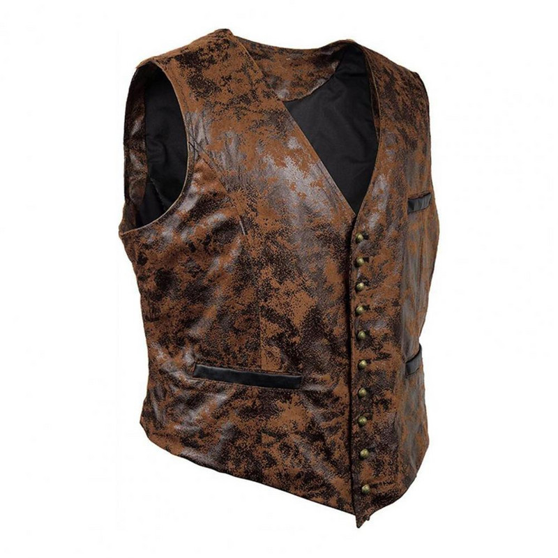 Dropshipping!!2021. aasta uus meeste vest Steampunk V kaelusega varrukateta vintage kevadvest Cosplay jaoks