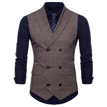 Γιλέκο επαγγελματικό κοστούμι για άνδρες Άνοιξη/φθινόπωρο αμάνικο μπουφάν casual αγγλικό γιλέκο