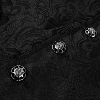 Жакардово едноредно копче Мъжки костюм с жилетка за сватба Ежедневен ретро жилетка Мода