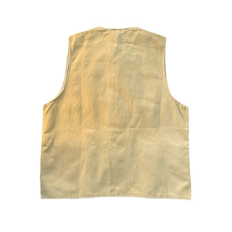 Лятна мъжка ежедневна памучна жилетка без ръкави с много джобове Работно яке без ръкави Жилетка с джобове