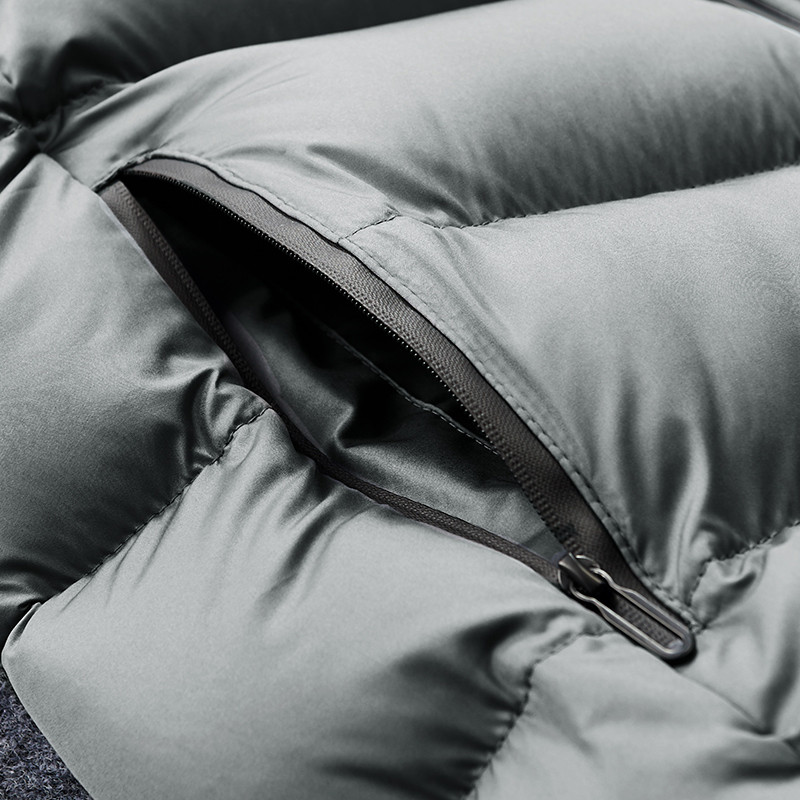 Мъжка жилетка Есен Зима Ежедневна жилетка с пух Мъжко яке без ръкави Топла мъжка жилетка със стойка яка Палта Плюс размер 6XL