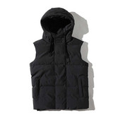 Есенно-зимни жилетки Мъжки 2023 г. Ново топло памучно яке без ръкави Мъжки ежедневен жилетка с яка със стойка Едноцветен жилетка L160