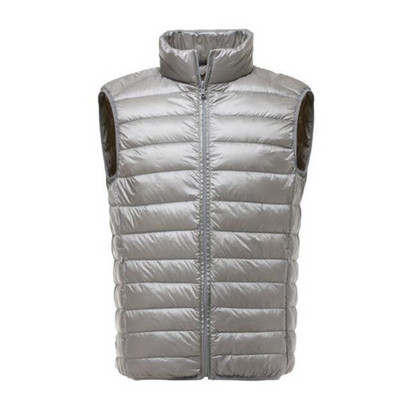 Ново пристигане 6 цвята Мъжка бяла жилетка с патешки пух Ежедневна лека мъжка жилетка с пух Най-продавана жилетка с цип Голям размер