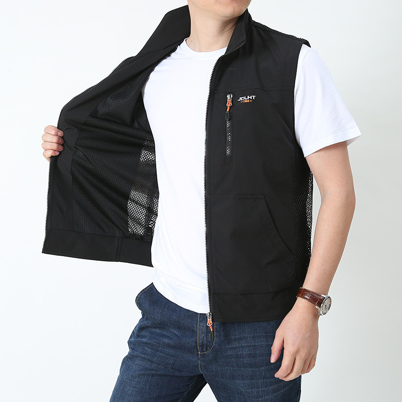 Kalapüük fotograafia Matkavest Meeste Välispordi Vest Mitme taskuga Tööriided Suvised Taktikalised Õhukesed jakid Suuremõõdulised vestid