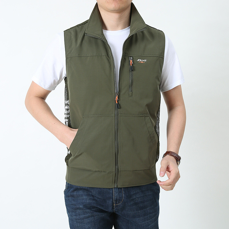 Kalapüük fotograafia Matkavest Meeste Välispordi Vest Mitme taskuga Tööriided Suvised Taktikalised Õhukesed jakid Suuremõõdulised vestid