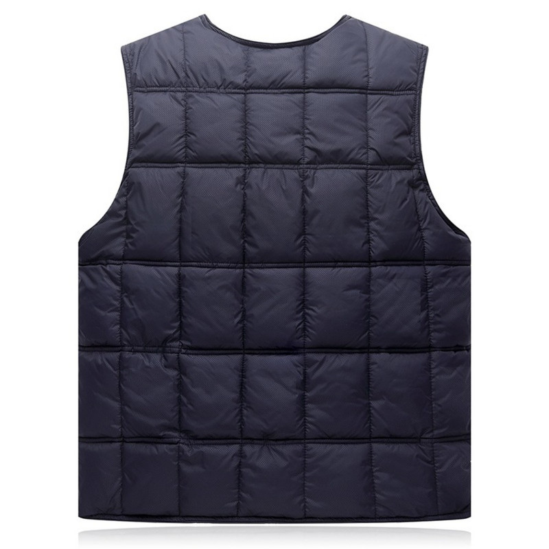 Зимна памучна дебела топла жилетка за мъже Есенно-зимна ежедневна парка с много джобове и много джобове Мъжко яке без ръкави