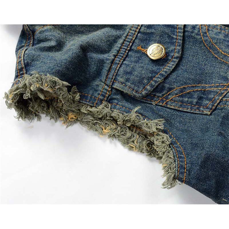 Мъжка жилетка Дънки Ежедневна тънка дънкова жилетка Яке без ръкави Памучни скъсани жилетки Colete Плюс размер S-5XL 6XL