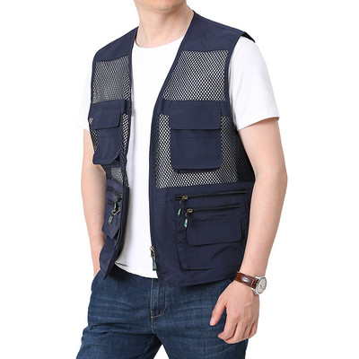 Γιλέκο Camping MAN Work Summer Hunting Κεντητό Διχτυωτό Άνδρες Ψάρεμα Tactical Military Ανδρικά ρούχα Δωρεάν αποστολή Παλτό μοτοσικλέτας