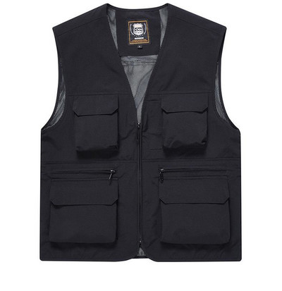Καλοκαιρινό γιλέκο Mesh Άνδρας Tactical Military Αμάνικο Parka Work Μοτοσικλετιστή Μπουφάν Spring Jumper Gilets Camping Multi-Pocket