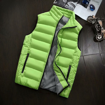 2020 Есен Зима Нови мъжки якета с жилетка Модни топли жилетки без ръкави в корейски стил Мъжки ежедневни улични дрехи, жилетка Hombre M-5XL
