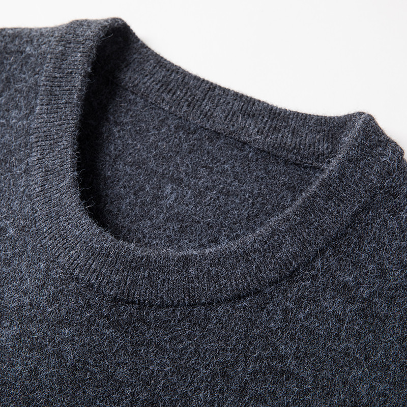 Есен Зима Нова мъжка удебелена вълнена жилетка с кръгло деколте Класически стил Бизнес пуловер без ръкави Едноцветна жилетка Мъжка марка