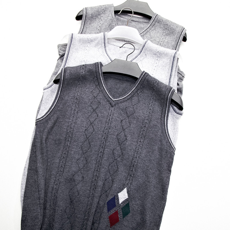 Ежедневна мъжка жилетка с пуловер Топла и удобна жилетка през есента и зимата