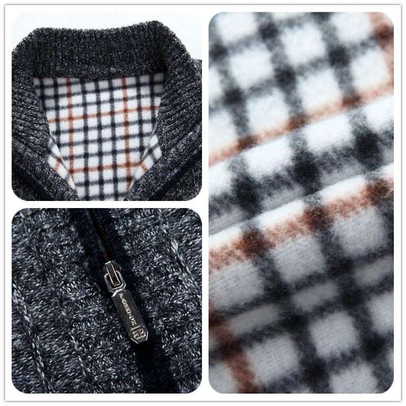 Мъжки пуловери Жилетка без ръкави Пролет Есен Модна плътна дебела топла жилетка Casaco Masculino Кашмирена плетена жилетка с цип