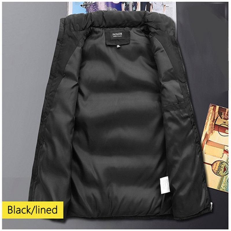 Jesen/zima Muški ženski topli kaput bez rukava Jednobojni prsluk sa stojećim ovratnikom Pamučni kaput Modna ležerna muška odjeća Prsluk jakna Muškarci