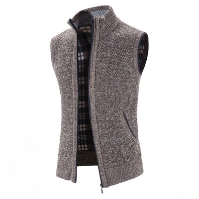 Ανδρικό γιλέκο φθινοπώρου/χειμώνα Plus Velvet Thicken Plus Size Slim γιλέκο Ανδρικό πουλόβερ φανελάκι Αμάνικο πλεκτό πουλόβερ M-4XL