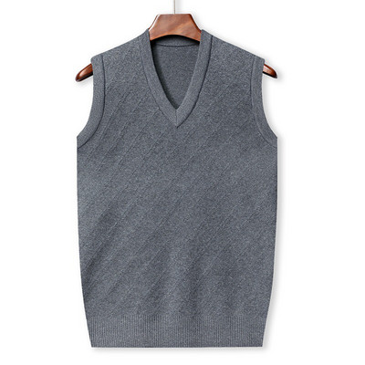 Есен и зима 2023 Мека и топла бизнес ежедневна универсална мъжка плетена жилетка