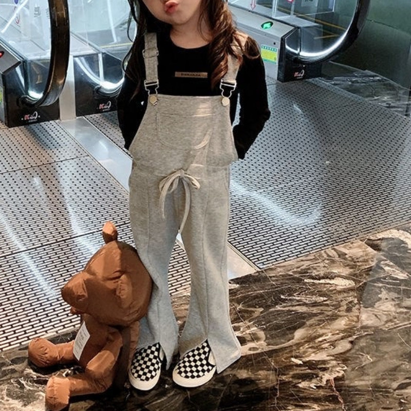 Модни памучни панталони с тиранти за бебета, детски панталони с презрамки, детски гащеризони, лято, пролет, есен, бебешки дрехи 2-6 години