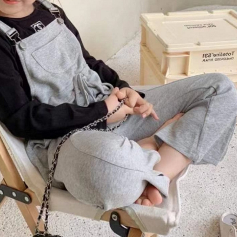 Модни памучни панталони с тиранти за бебета, детски панталони с презрамки, детски гащеризони, лято, пролет, есен, бебешки дрехи 2-6 години