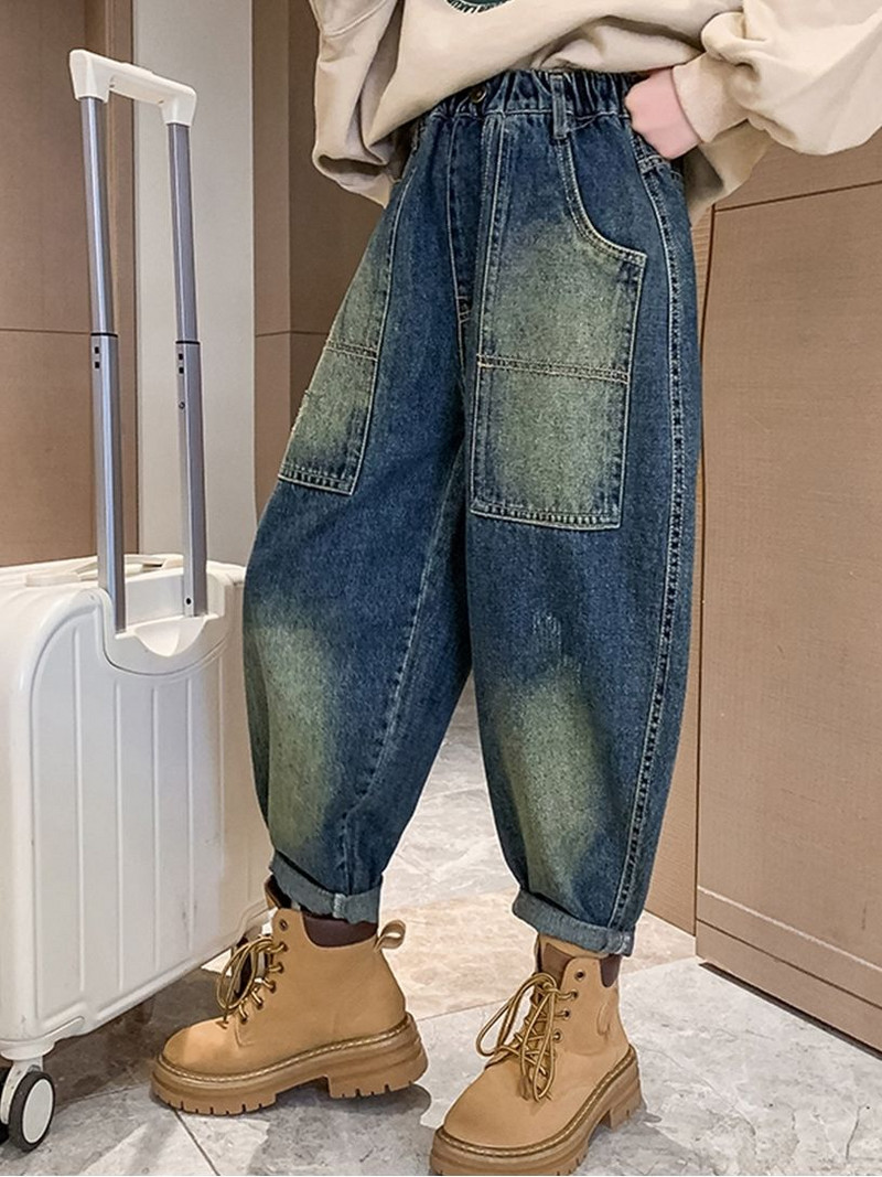 Dječje traperice za djevojčice 2023. Proljetni traper za djevojčice Harem hlače s manžetama Dječje duge hlače Odjeća za tinejdžere 12 14 godina