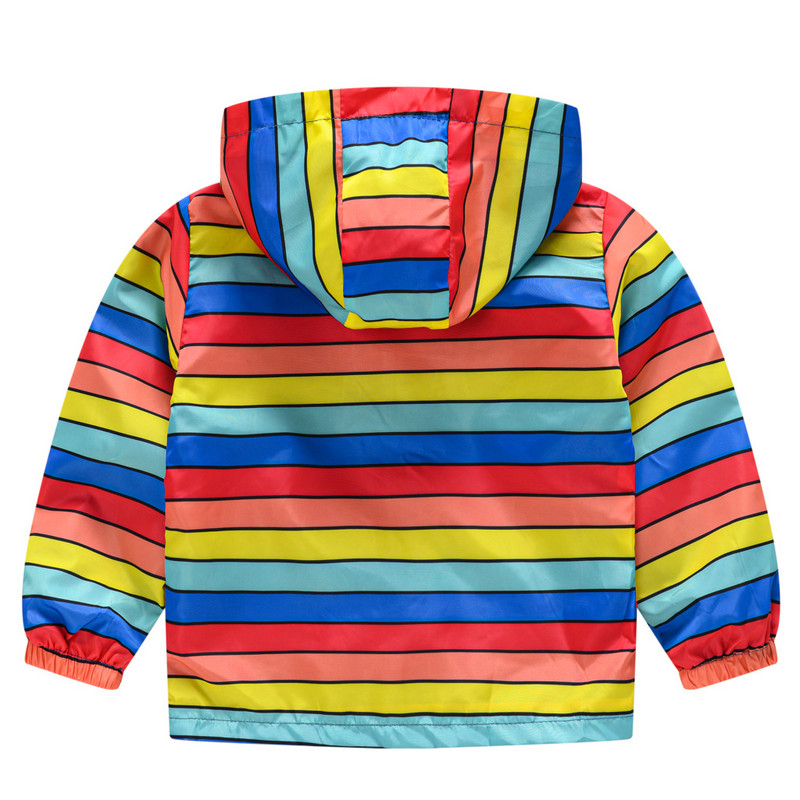 2023 г. Пролет и есен, нови модни детски якета за момчета и момичета, палто с качулка с дълъг ръкав и анимационни рисунки, ветровка 1-7T