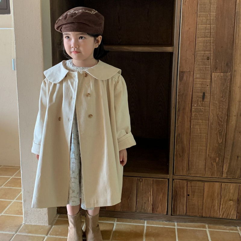 7369 Dječji kaput Jesen 2023. Nova korejska modna jakna za djevojke Dugi kaput Visokokvalitetni ležerni kaput široke vjetrovke