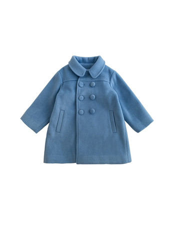 Μάλλινα παλτό για κορίτσια με διπλό στήθος Φθινοπωρινό χειμωνιάτικο τζάκετ παλτό 2-6 ετών Παιδικά ρούχα για παιδιά Εξωτερικά ρούχα Δώρο γενεθλίων