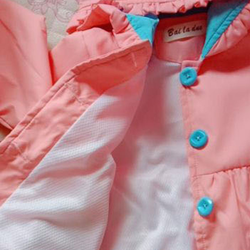 Pavasara bērnu drēbes meitenes jakas karikatūra vējjaka bērniem ar kapuci, izšūta jaka Bērnu bērnu mēteļi apģērbi