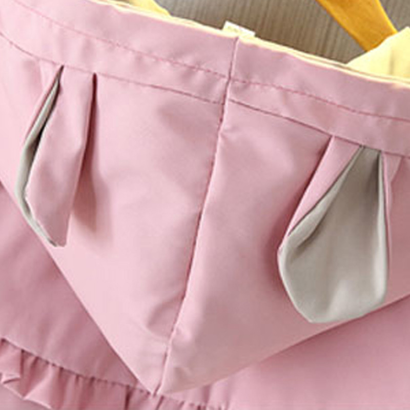 2021. gada jauns rudens meiteņu jaka Bērnu apģērbs, kapucis, mazuļu, bērnu mētelis, trusis, rāvējslēdzējs, garām piedurknēm, kokvilnas apģērbs 1 2 3 4 5 6 gadi