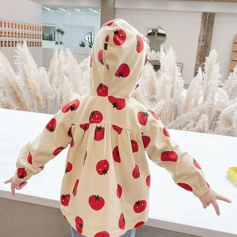 Пролет Есен Якета с щампи за бебета и момичета Детско връхно облекло с качулка Тренчкот Мода 2021 г. Нови ветровки за момичета Детски дрехи